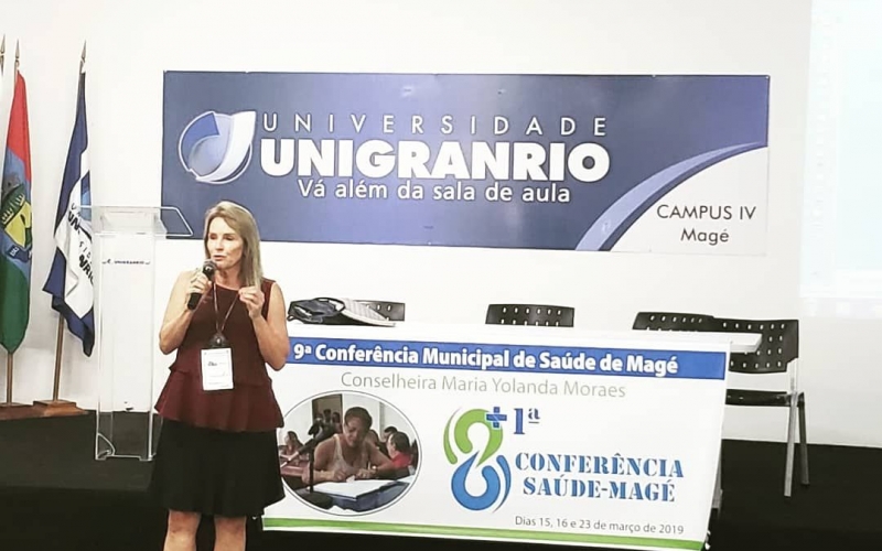 Secretária executiva palestra na 9ª Conferência de Saúde de Magé   