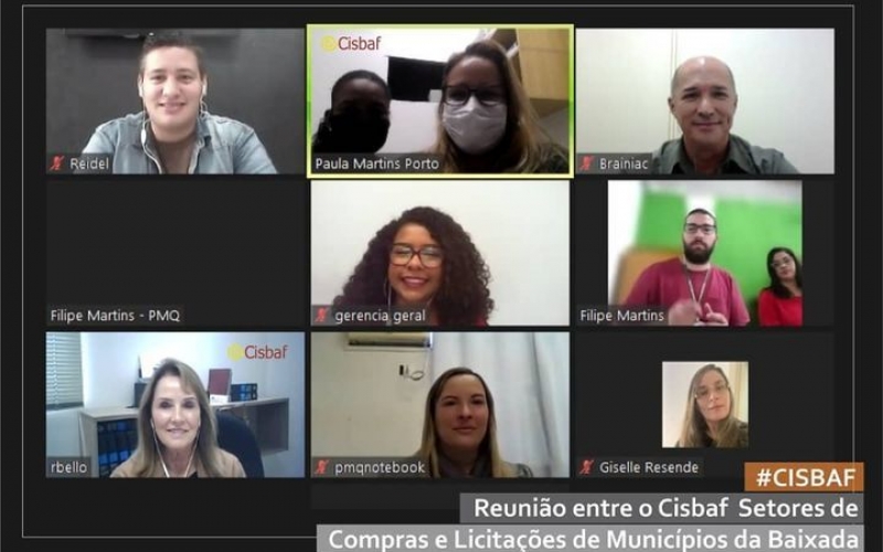 Cisbaf realiza webinar entre setores de compras e licitação dos Municípios da Baixada Fluminense