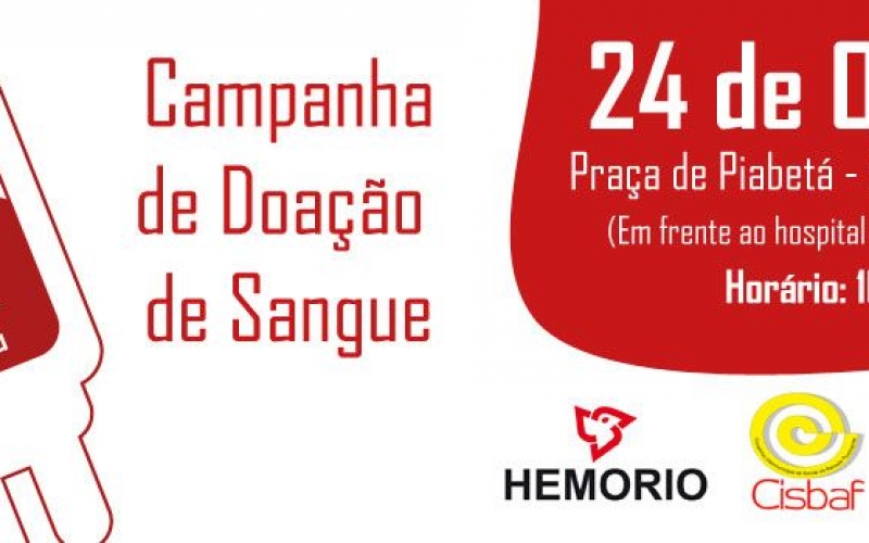 Campanha de doação de sangue em Piabetá será nesta sexta (24)