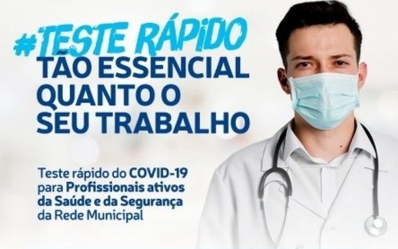 Caxias faz teste rápido para coronavírus nos funcionários ativos da saúde e segurança    