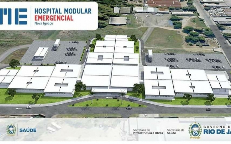 Obras do Hospital de Campanha de Nova Iguaçu a todo vapor  