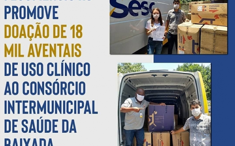 Fecomércio doa 18 mil aventais para proteção dos profissionais de saúde