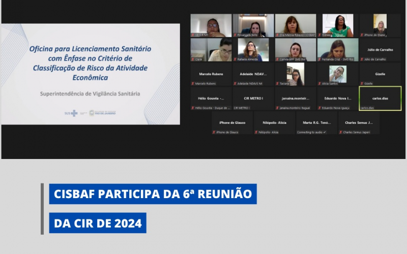 CISBAF PARTICIPA DA 6ª REUNIÃO DA CIR DE 2024