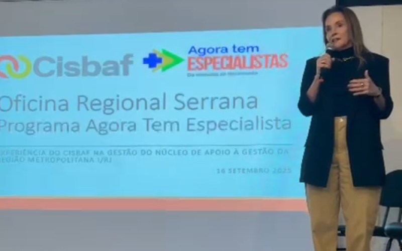 CISBAF PALESTRA NA OFICINA REGIONAL SERRANA DO PROGRAMA AGORA TEM ESPECIALISTAS